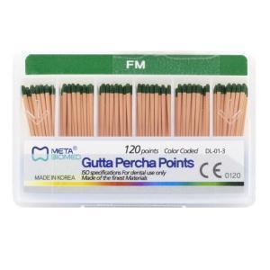 Штифты гуттаперчевые Дополнительные размеры в ассортименте (120 штук) META Dental, Южная Корея