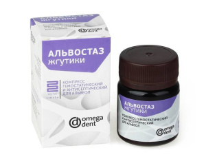 Альвостаз (жгутики) 1см х1м. Гемостатический и антисептический компресс для альвеол. Омега, Россия