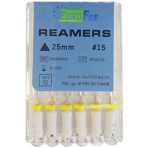 Reamers, 25 мм №15, 6 шт, EUROFILE
