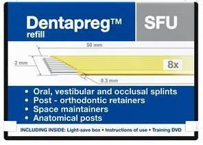 Нить для шинирования и микропротезирования SFU 2 х 0,2 х 50мм 4200 волокон прямая 1шт Dentapreg, Чехия