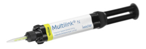 Цемент двойного отверждения Multilink N жёлтый, шприц 6 г, Ivoclar