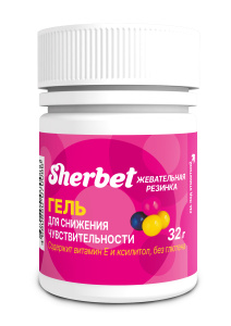 Гель для снижения чувствительности Sherbet жевательная резинка, 32 г, Dharma Research