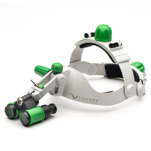 Бинокуляры стоматологические FLIP-UP HEADGEAR PRISMATIC 6.0X400 на оправе Green, Univet