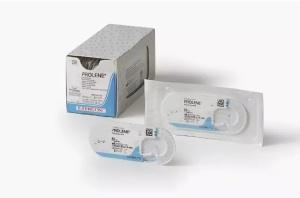 Пролен шовная нить, синяя, L=45 см, размер и тип иглы в ассортименте ( 1 блистер)