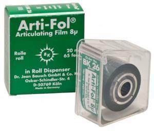 Фольга артикуляционная 20 м x 22 мм, зелёный 8 мкм, ролик двусторонний, BAUSCH