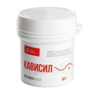 Материал для временного пломбирования каналов Кависил полицин цемент цинк-сульфатный 50г 1.1.1.1. Целит