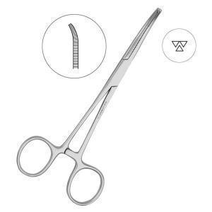 Зажим изогнутый хирургический с зубчиками Kocherklemme 15см 20-34
