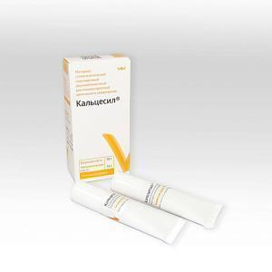 Кальцесил (5г+3г), Материал стоматологический подкладочный двухкомпонентный рентгеноконтрастный химического отверждения. ВладМиВа, Россия