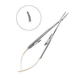 Иглодержатель микрохирургический изогнутый Castroviejio ТС 14см 20-29