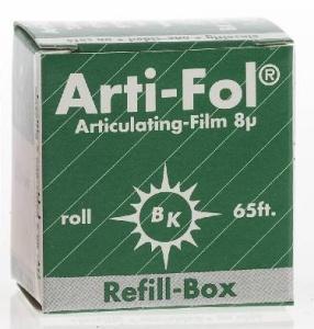 Фольга ВК-1022 артикуляционная зелёная 8 мкм, ролик сменный односторонний 20 м x 22 мм, BAUSCH