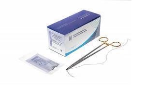 Полигликолид-капролактон фиолетовый 4/0 45см игла 3/8 18мм обратно- режущая 0,50мм рассасывающийся (уп/20шт) ПТО Медтехника