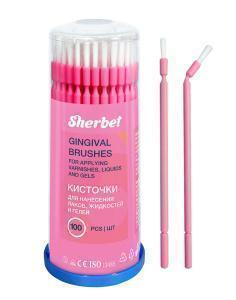 Sherbet кисточки розовые, 100 шт, Huanghua Promisee Dental
