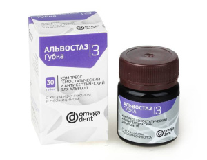 Альвостаз (губка) №3 с хлорамфениколом и неомицином.