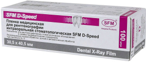 Рентгенпленка SFM D-SPEED 30,5 х 40,5 мм (100 листов)