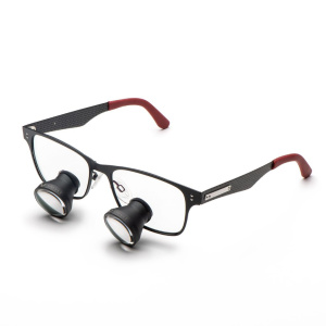 Бинокуляры стоматологические TTL ASH GALILEAN 3.0X350 на оправе Black/Red, Univet