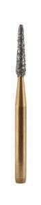 A831 314 Бор алмазный для турбинного наконечника "Золотая серия", форма конус с круглым концом, Sunshine