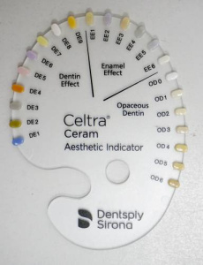 Celtra Ceram Шкала цветов Shade Aesthetic Indicator