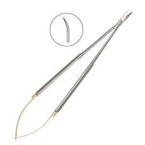 Ножницы микрохирургические изогнутые  Micro Schere TC 17см 19-23B