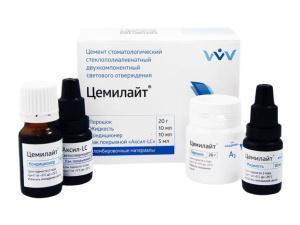 Цемилайт, стеклоиономерный пломбировочный цемент светового отверждения