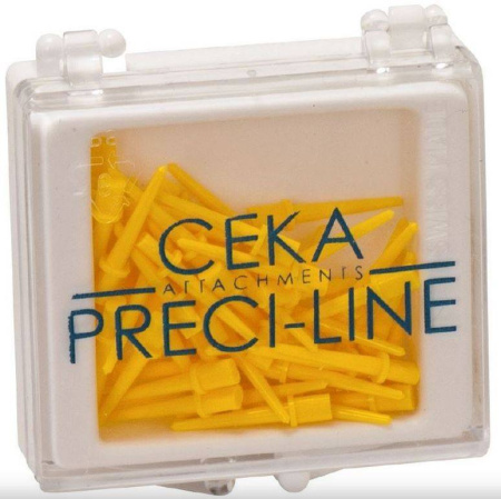 Штифты клинические беззольные Preci-Post 2002G жёлтые 0.8 мм, 50 шт, CEKA