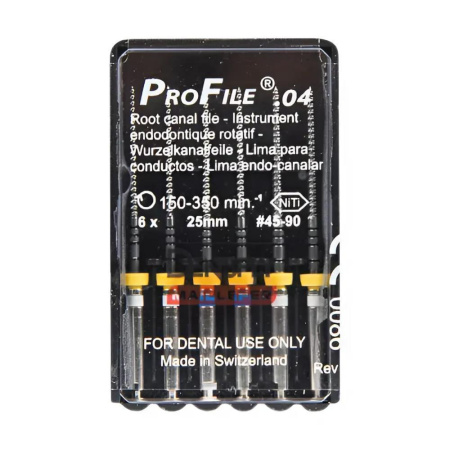 Машинные файлы ProFile, 6 штук, Dentsply Maillefer