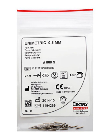 UNIMETRIC Titan Root-Post, 25 шт, Dentsply Maillefer