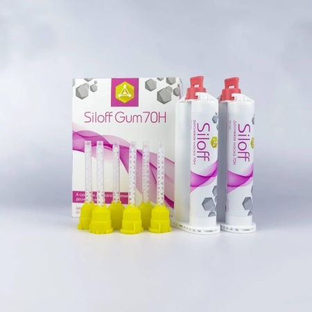 Siloff A-силикон для создания десневой маски 2х50мл ЖЕСТКАЯ