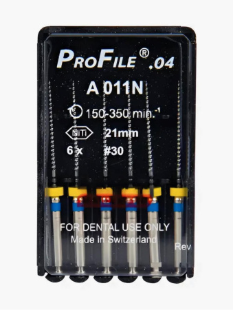 Машинные файлы ProFile, 6 штук, Dentsply Maillefer