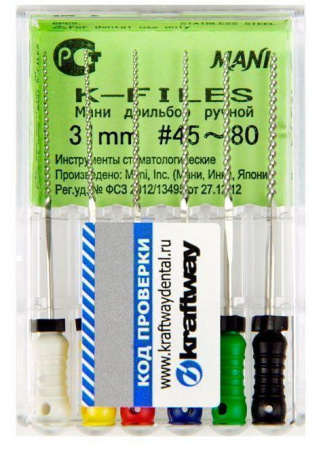Ручные файлы K-Files, 6 шт, Mani