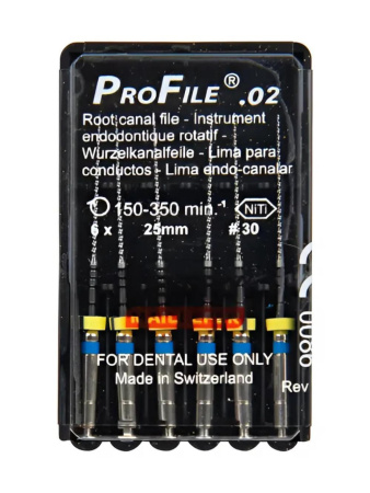 Машинные файлы ProFile, 6 штук, Dentsply Maillefer