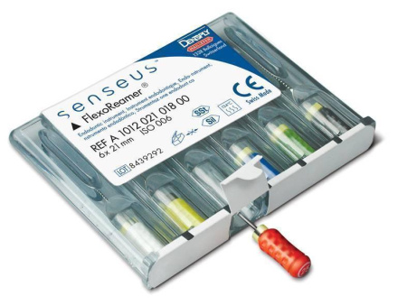 Ручные файлы FlexoReamer Senseus ReadySteel, 6 шт, Dentsply Maillefer