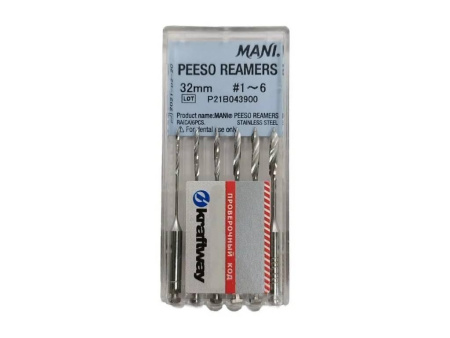 Машинные файлы Peeso Reamers, 6 шт, Mani