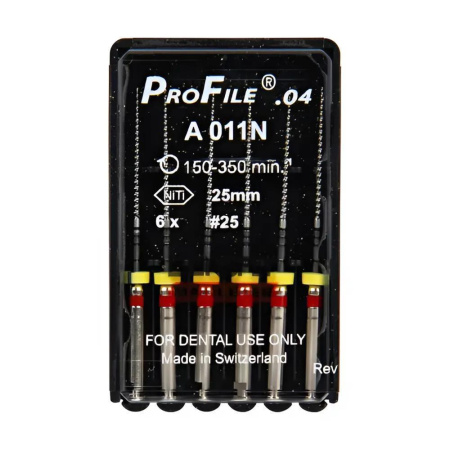 Машинные файлы ProFile, 6 штук, Dentsply Maillefer