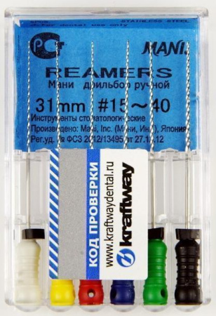 Ручные файлы Reamers, 6 шт, Mani