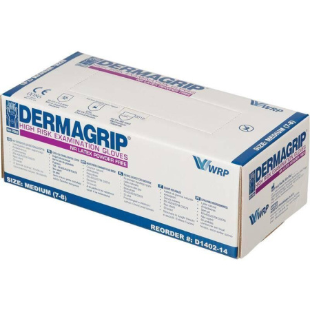 Перчатки латексные High Risk powder free, 50 шт, Dermagrip