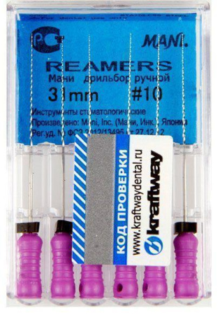 Ручные файлы Reamers, 6 шт, Mani