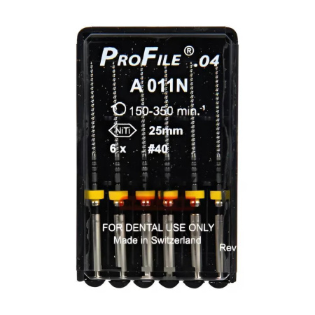 Машинные файлы ProFile, 6 штук, Dentsply Maillefer