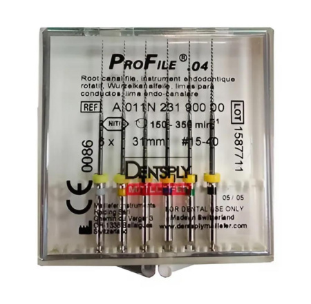Машинные файлы ProFile, 6 штук, Dentsply Maillefer