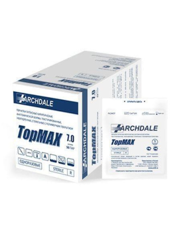 Перчатки хирургические стерильные, 50 пар, TopMAX