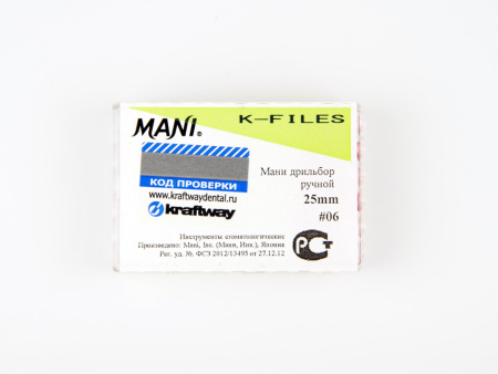 Ручные файлы K-Files, 6 шт, Mani
