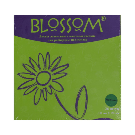 Листы латексные для коффердама, 36 листов, Blossom