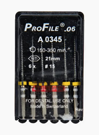 Машинные файлы ProFile, 6 штук, Dentsply Maillefer