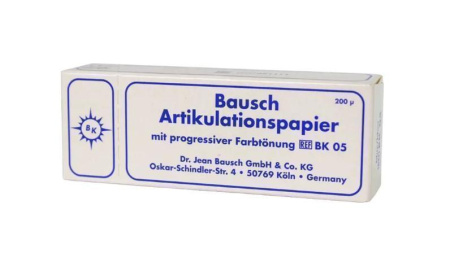Бумага артикуляционная 200 мкм скрепленные листы синие, 300 шт, Bausch