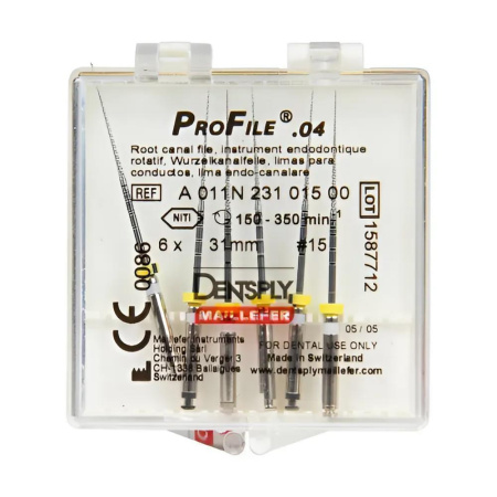 Машинные файлы ProFile, 6 штук, Dentsply Maillefer