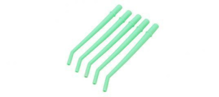 Наконечник хирургический для пылесоса одноразовый Dispodent,  диаметр 1/4, зеленый, 25 штук