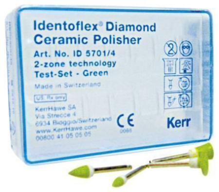 Стоматологические полиры Identoflex™ Diamond Ceramic Polisher, полиры для керамики, 4 штуки, Kerr, США