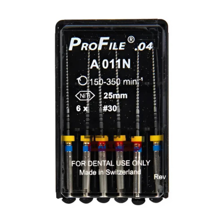Машинные файлы ProFile, 6 штук, Dentsply Maillefer