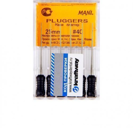 Ручные файлы Pluggers 25 мм, 6 шт, Mani