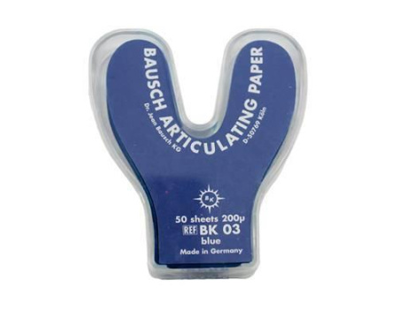 Бумага артикуляционная 200 мкм подкова, 50 шт, Bausch