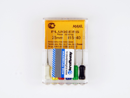 Ручные файлы Pluggers 25 мм, 6 шт, Mani